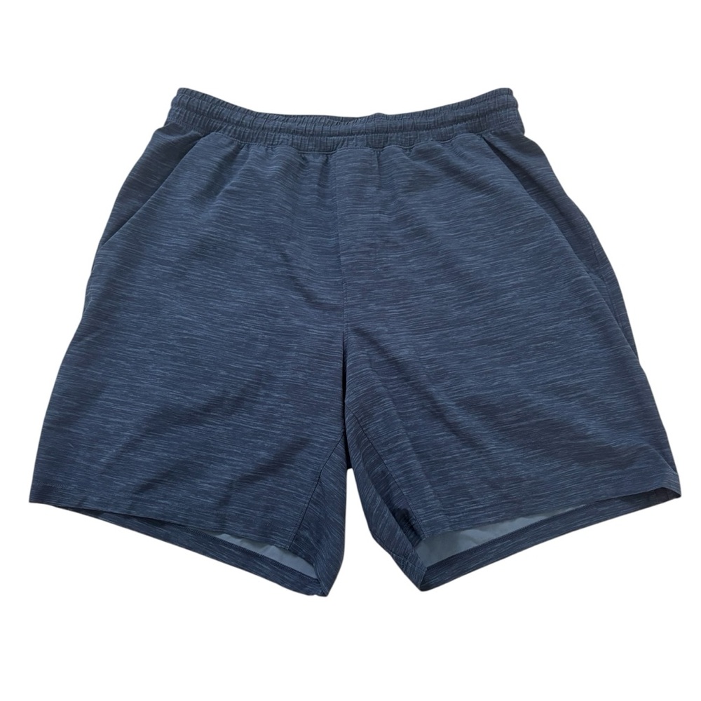 Men’s Lululemon Heathered Navy Athletic Athleisure Workout Shorts Size MEDIUM